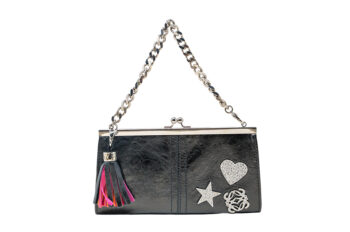 Loewe Crystal Anagram Chain Purse made of black leather - Image 7