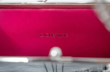 Loewe Crystal Anagram Chain Purse made of black leather - Image 3