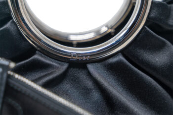 Christian Dior Soft Babe black satin round handle bag - Image 4