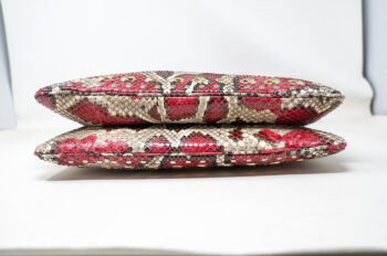 Snakeskin Large Arli Top Handle Bag red Beige - Image 11