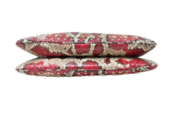 Snakeskin Large Arli Top Handle Bag red Beige - Image 10