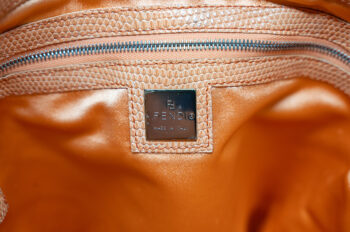 Fendi Orange Swirly Baguette Shoulder Bag - Image 4