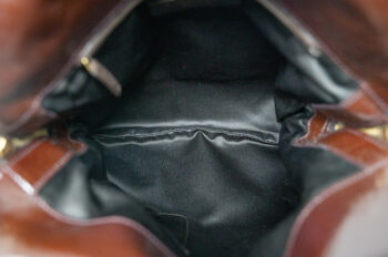Glazed leather Yves Saint Laurent Tribute tote with gold-tone hardware and a signature "LOVE" charm. - Image 5