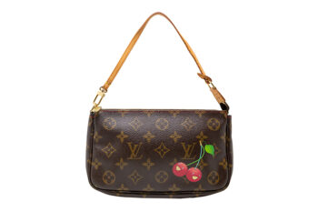 Louis Vuitton Red Takashi Murakami Cherry Pochette Accessoire Bag