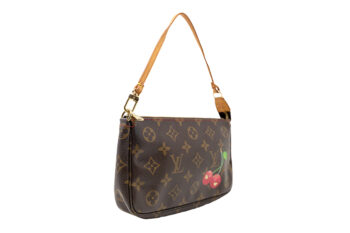 Louis Vuitton Red Takashi Murakami Cherry Pochette Accessoire Bag - Image 5
