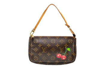 Louis Vuitton Red Takashi Murakami Cherry Pochette Accessoire Bag - Image 6