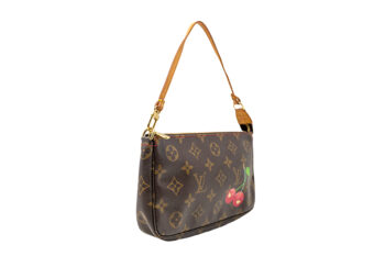 Louis Vuitton Red Takashi Murakami Cherry Pochette Accessoire Bag - Image 7